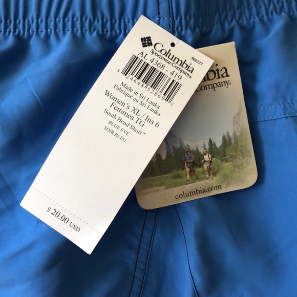 COLUMBIA Sportswear South Bend Short Blue Eve 6” Inseam AL 4368 419 Size XL - Picture 2 of 12